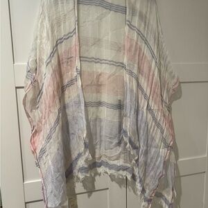 Spartina 449 White Linen Blend Kimono Wrap